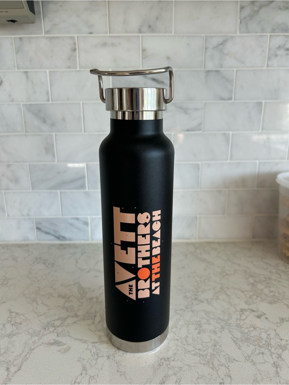 Avett Brothers at the Beach Black Stainless Water Bottle